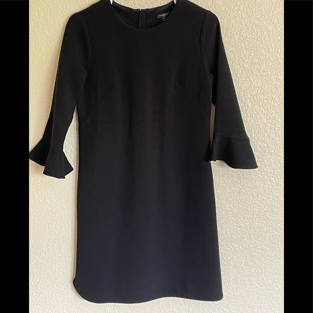 Ann Taylor Black Brel Sleeve Dress, Sz 4P